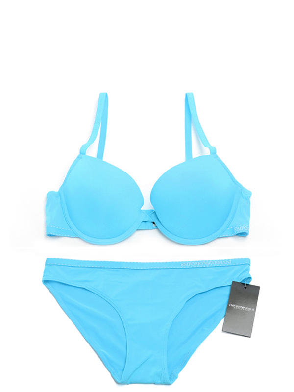 Microfiber Bra+Panties Set (엠포리오아르마니 언더웨어  4P235 162394+162525 11932) 브라팬티 세트  여자속옷